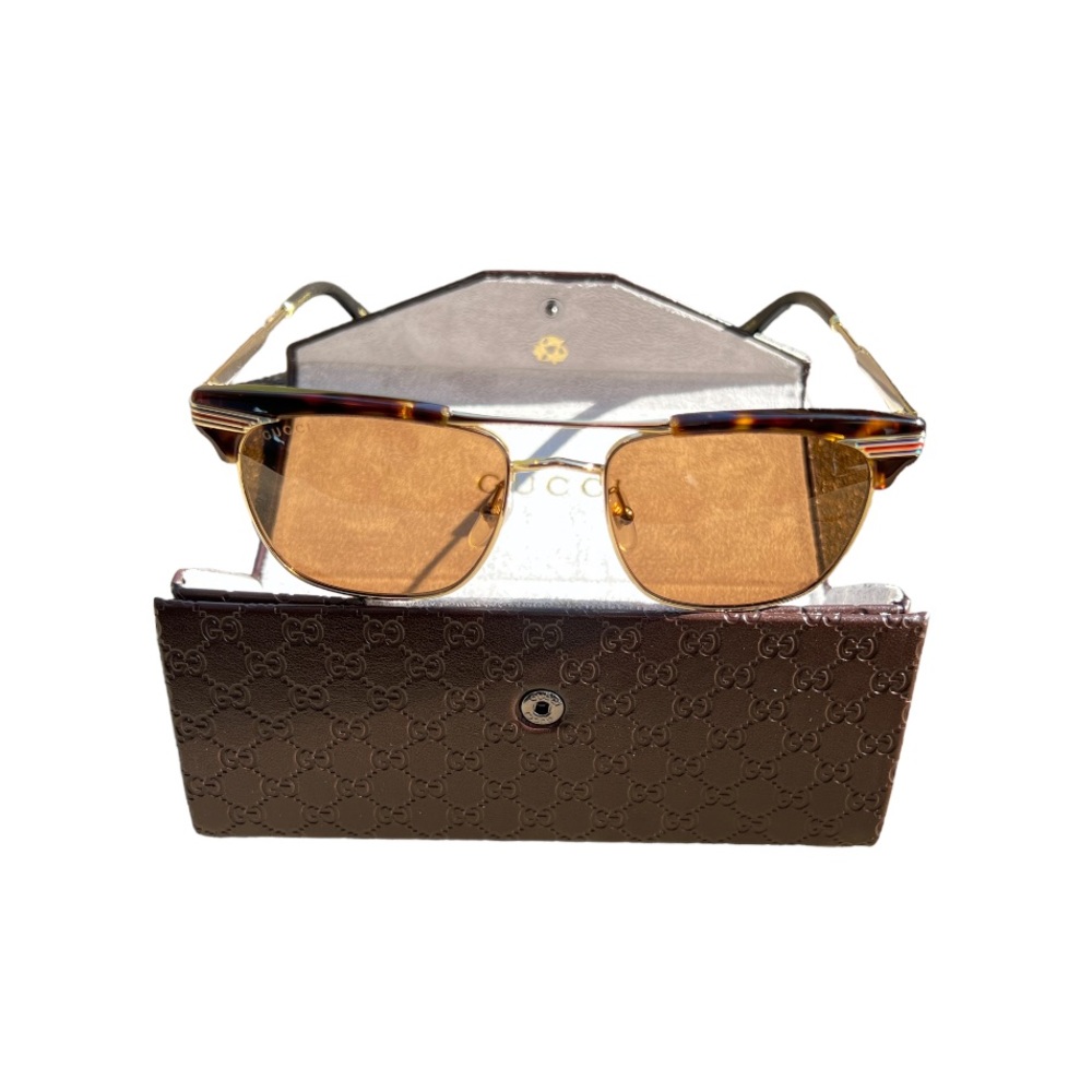 Gucci Men’s GG0287S 52MM Sunglasses 💯% Authentic - Picture 10 of 16